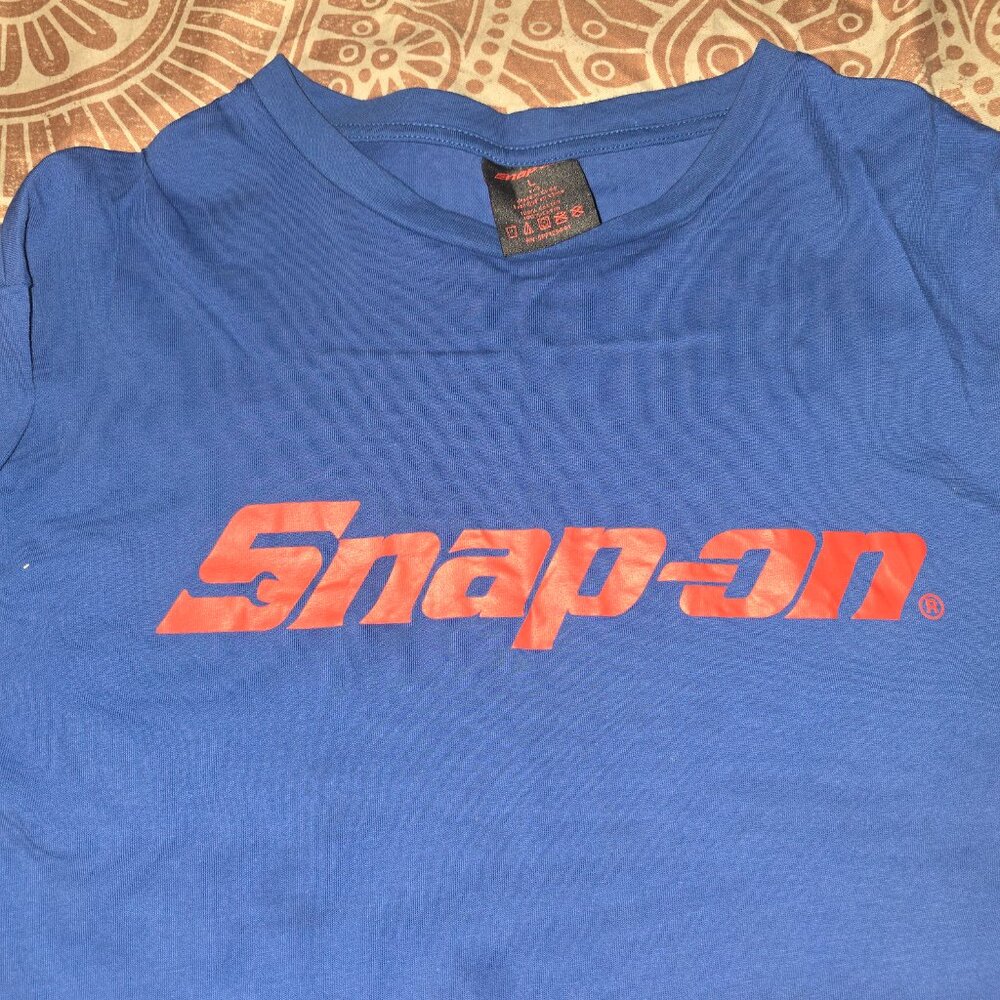 Snap On Blue Long-sleeved Shirt Size Large - Picture 4 of 5